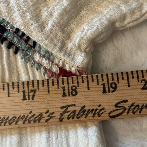 New! ZARA Dress Embroidered Off The Shoulder Boho  Off White/ Ivory - Picture 11 of 15